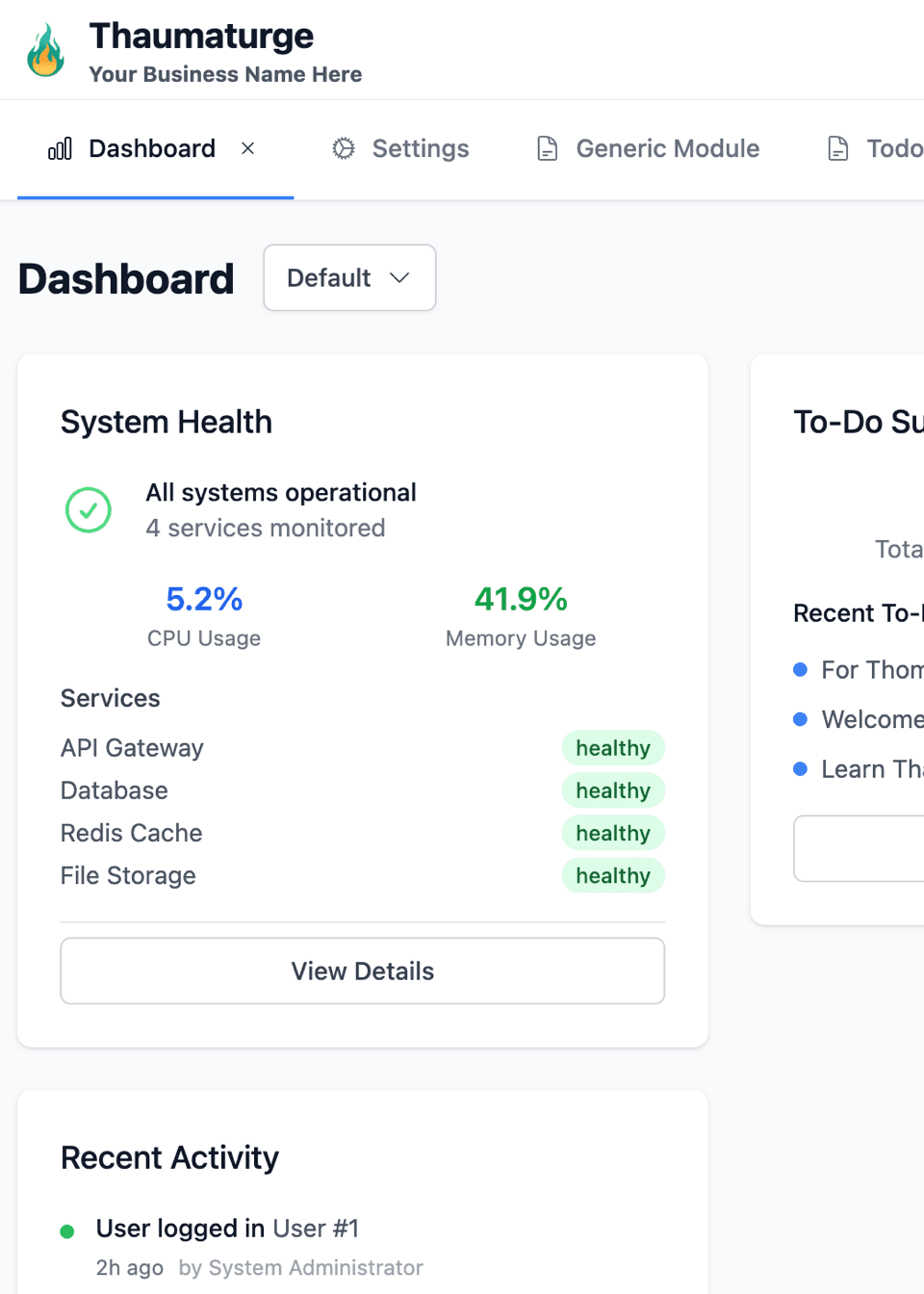 Thaumaturge platform screenshot